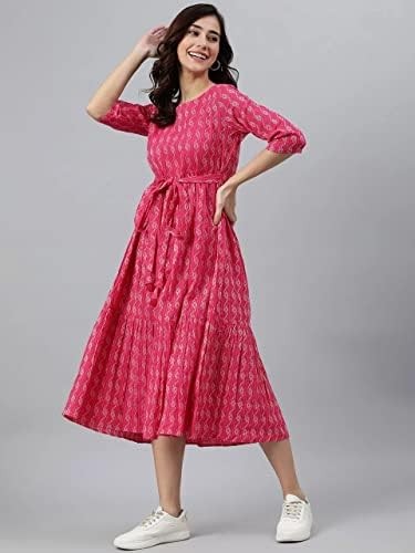 AASK Women Fancy Plain & Solid Designer Dress for Women
